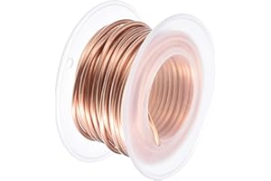 uxcell Soft Copper Wire (12 Gauge, 16.4 FT), 99.9% Pure Bare Copper Wire 2mm Solid Craft Wire for DIY Crafting Gardening Deco