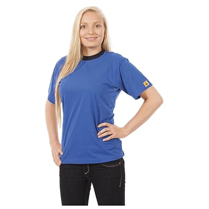 Warmbier ESD-T-Shirt, Größe L, Farbe blau