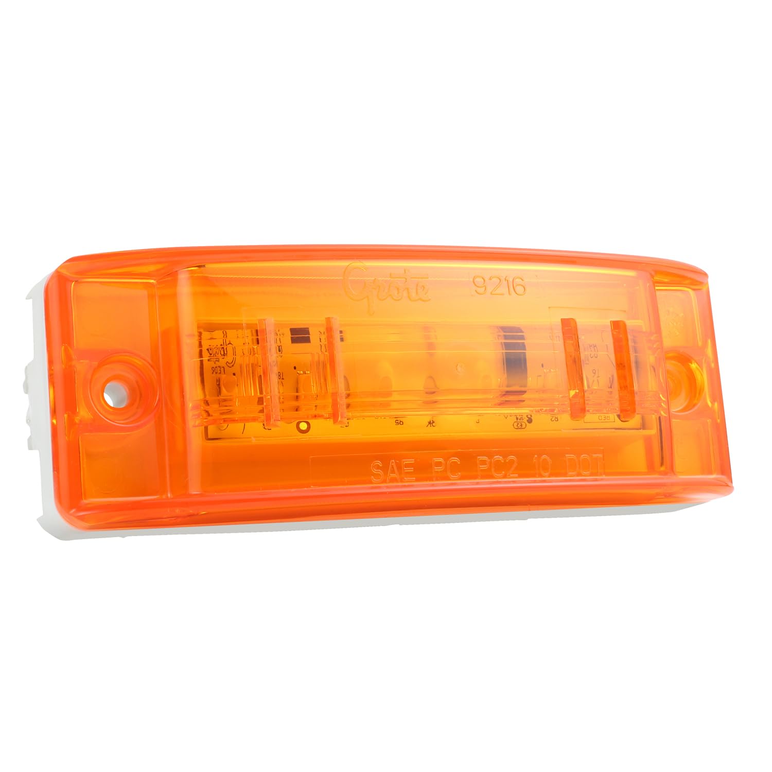 Photo 1 of Grote 47163 Super Nova Sealed Turtleback Ii Led Clearance Marker Light Yellow, Pc Rated, Optic Lens