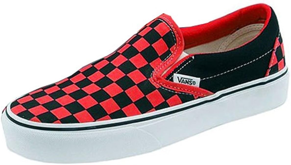Vans Classic Low Slip On Red/Black Check Pumps 5.5 UK Amazon.co.uk