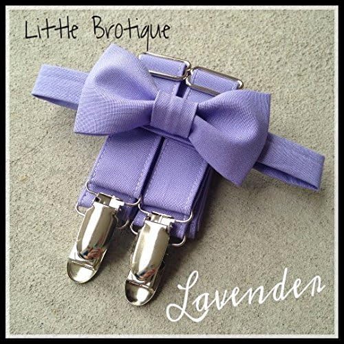 Lavender Bow Tie and Suspender Set. Little Brotique. Infant - Adult. Wedding Attire, Photography Props.