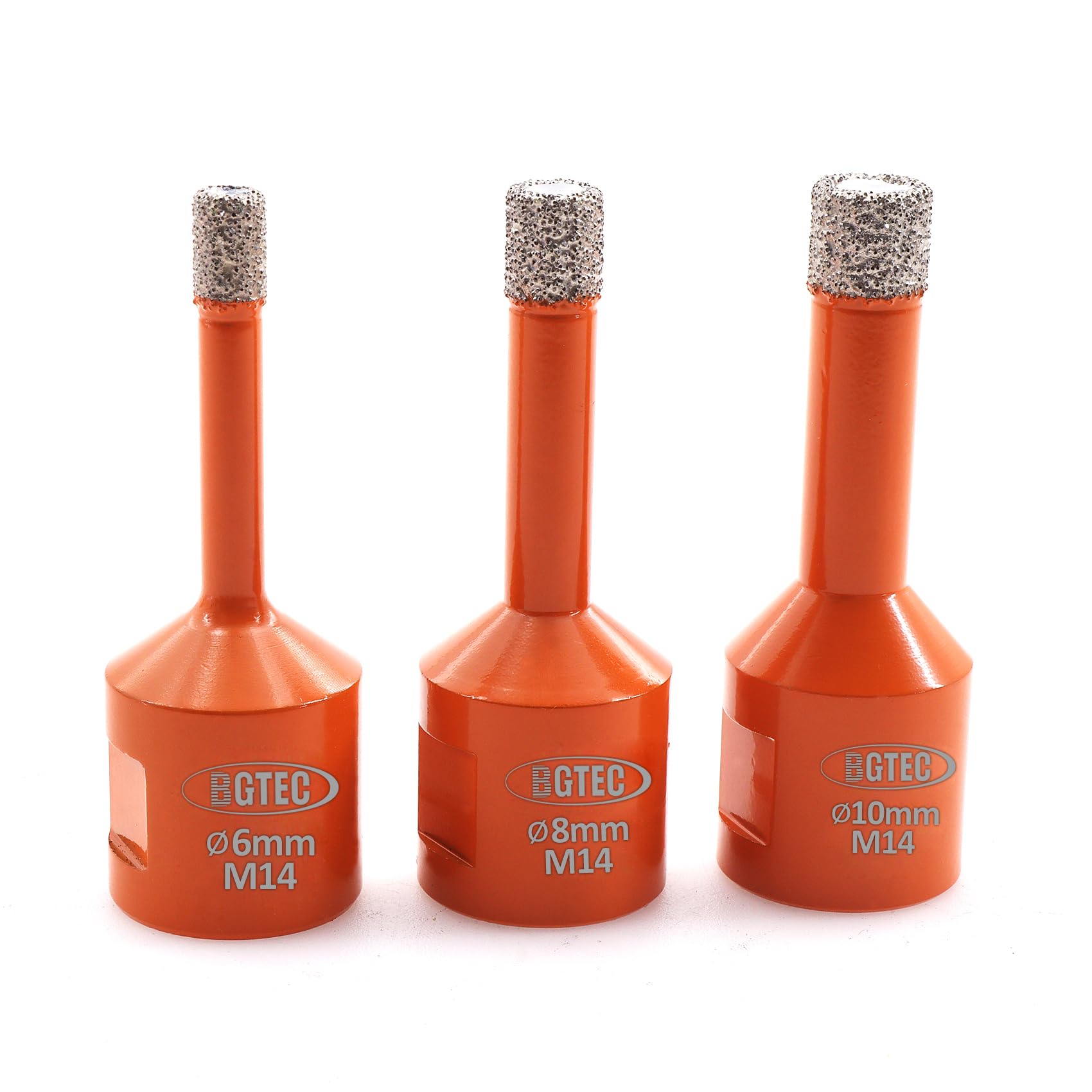 BGTEC Diamond Core Drill Bit 6/8/10mm - 3pcs M14 Diamond Hole Saw for Tile Porcelain Stoneware Ceramic Marble Granite Drilling,Suitable For Angle Grinders — image 1