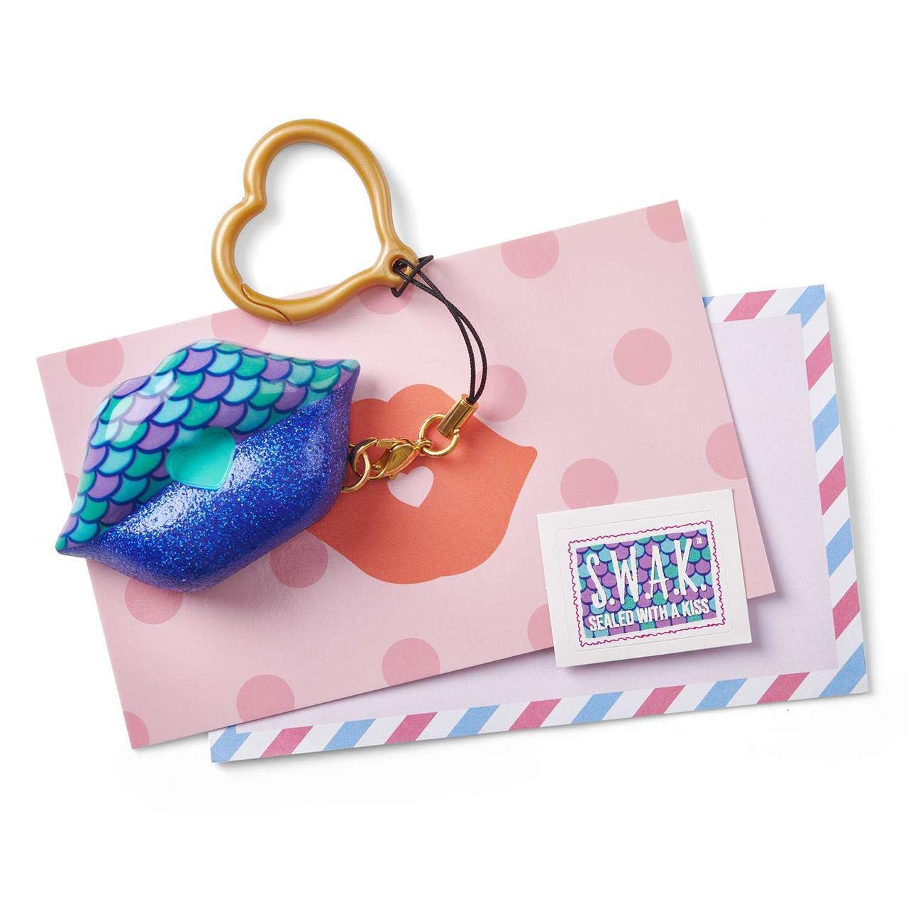 SWAKSWAK 4117 S.W.A.K. Interactive Kissable Key Chain Mermaid Sparkle Kiss, Multi