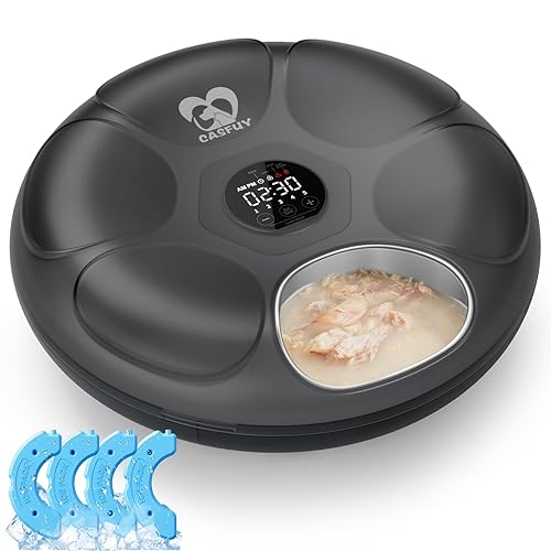Casfuy Automatic Cat Feeder Cordless Automatic Cat Food