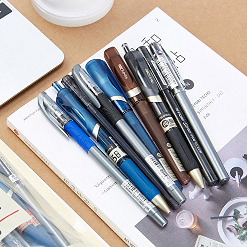 30-pack Gel Ink Rollerball Pens Black + Blue Gel Pens Medium Ballpoint Pens for Smooth Writing with Comfort Grip Model Random (30 mix model)