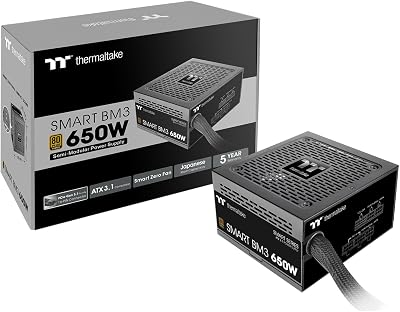 Thermaltake Smart BM3 650W 80 Plus Bronze ATX 3.1 PCIe 5 Semi-Modular PSU