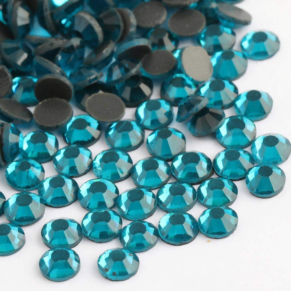Crystal Hotfix Rhinestone,Machine Cut Stone 1440pcs/pkg (Indicolite,SS10/3mm)