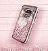 Silverback Case Compatible with Samsung Galaxy S8, Girls Women Moving Liquid Holographic Sparkle Glitter Case with Kickstand, Bling Bumper W/Ring Stand Slim for Samsung Galaxy S8 -RD