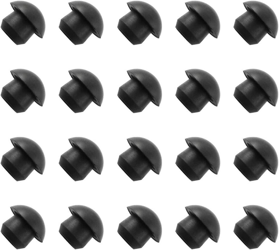 WHYHKJ 20pcs Floor Jack Oil Reservoir Rubber Filler Plug Waterproof Moisture-proof Horizontal Jack Bung for Oil Reservoir Filler Hole, 8mm, Black: Home Improvement
