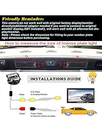 Misayaee - Cámara de visión trasera para aparcamiento en la matrícula, iluminación nocturna (NTSC) para Highlander Hover G3 Coolbear Hiace Kluger RX300
