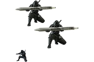 3D Printed Ninja Pen Holder Desk Organizer With Sculpture,Gift For Anime Fans,Office Desk,Gaming Setup,Dorm Room Decor (Black