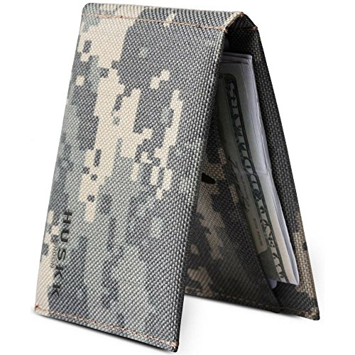 Slim Bifold Front Pocket Wallet by HUSKK (OneSize, Army)