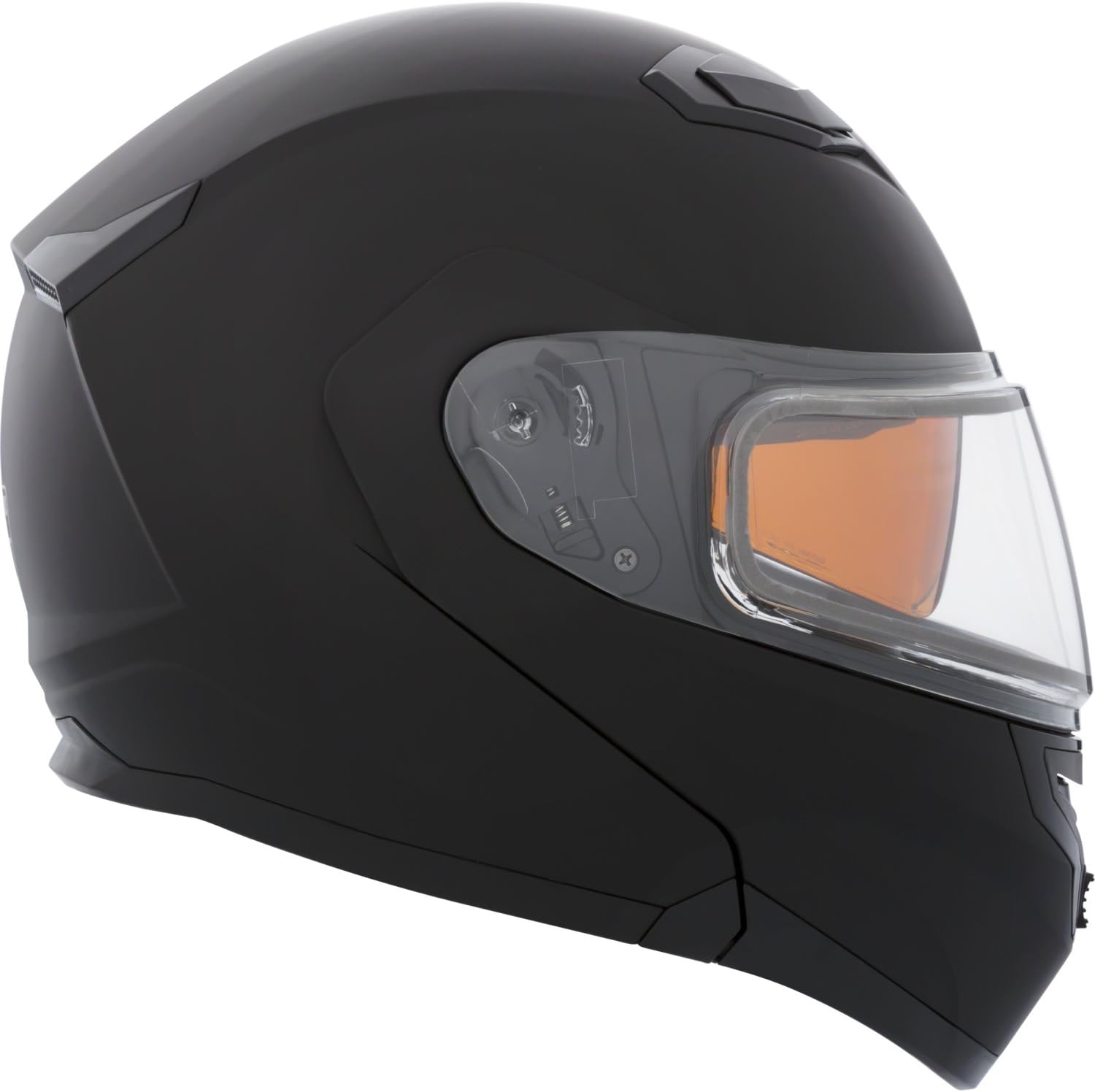 Snowmobile Helmet Modular Flip Up Full Face CKX Flex RSV Solid Black Large Large