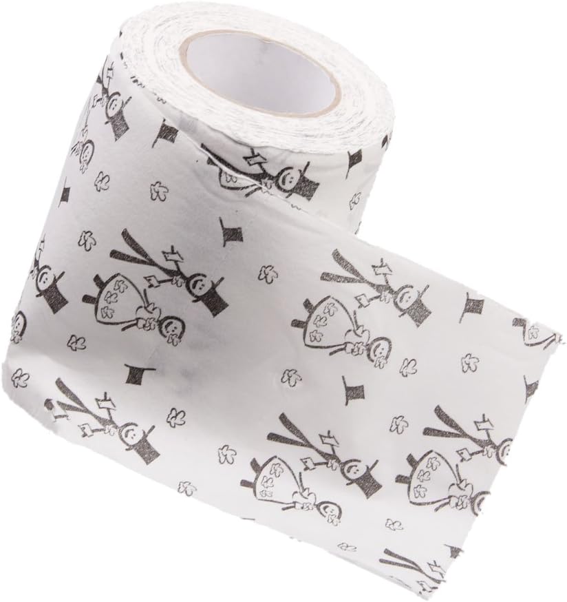 amleso Novelty Toilet Roll Wedding Bride Groom Toilet Paper Funny Gift