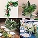 AerWo Artificial Palm Leaves, Tropical Safari Leaves Large Green Faux Monstera Leaves for Hawaiian Luau Party Supplies, Aloha Jungle Beach Birthday Leave Table Decorations, 36pcs 3 Kinds