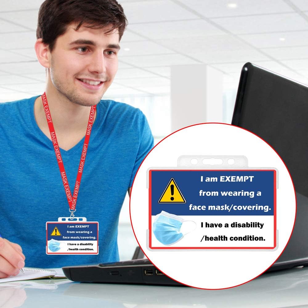 Face Mask Exemption Travel ID Card Travel Shopping Exemption Disability