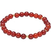 Paialco 6MM Natural or Created Beads Stretch Bracelet Small for Girls Women 6.5"