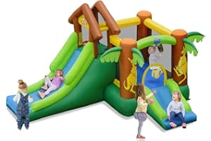 BOUNTECH Inflatable Bounce House, Bouncy House for Toddler Kids 5-12 Ages Indoor Outdoor Party Family Fun w/Climbing, Large Ball Pit, Basketball Rim, Blow up Jumping Castle for Birthday Party Gifts