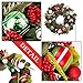 Valery Madelyn Pre-Lit Christmas Wreath for Front Door with Lights, 24 Inch Large Lighted Christmas Wreath with Red Green White Xmas Ball for Fireplace Window Outdoor Table Centerpiece Decoration