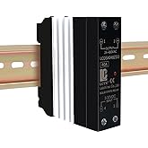 LCLCTC Din Rail Solid State Relay with Heat Sink - DC to AC (3-32V DC Input, 24-480V AC Output), 40A SSR