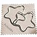 Silver Star Earrings, Star Hoop Earrings Silver for Women with A Silver Polishing Cloth, Star Hoop Earrings for Sensitive Ears, 925 Silver-Plated, 50mm/2inch, No Lead/Nickel Included