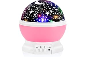 Fortally Kids Night Light - Star Nebula Projector with 360 Rotation, 4 LED Bulbs, 12 Color Changing Lights - USB Cable for Men, Women, Children