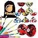 Juggle Dream Jester Bearing Diabolo + Superglass Fibreglass Diablo Sticks & String with Firetoys Bag! Huge Color Selection (Red/White Diabolo, Blue Sticks)