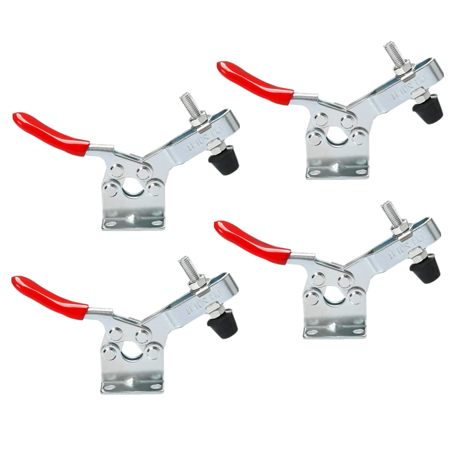 FENGZH Horizontal Toggle Clamp - 4pcs GH-201-B Hand Lever Toggle Clamps 201Lbs (90KG) Holding Capacity Horizontal Anti-Slip Tension Quick Release Tool