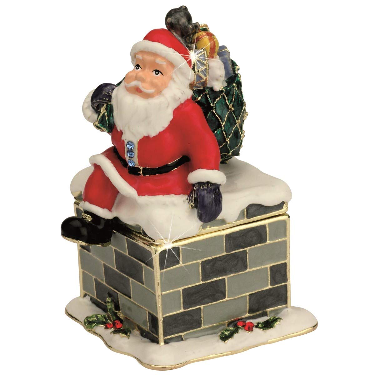 Craycombe Trinkets 6039 Santa & Chimney Trinket Box