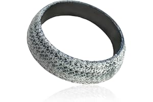 LSKASELUE ID 65mm Car Exhaust Gasket, Leakproof Graphite Exhaust Flange Gasket Replacement, Downpipe Manifold Donut Gaskets S