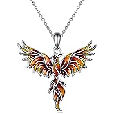YAFEINI Phoenix Pendant Necklace 925 Sterling Silver Jewelry for Women Mom