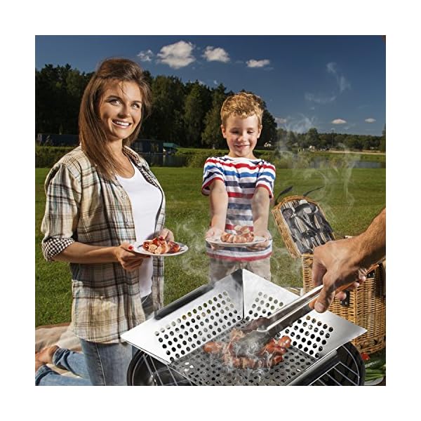 Nonstick-Stainless-Steel-Vegetable-Grill-Basket-Wok-Topper-with-Carry-Handles-Bonus-Ebook-for-No-Mess-Stir-Fry-Grilling-Fish-Seafood-Veggies-Fruit-by-Luxury-Grill-Products-12-x-12-x-224
