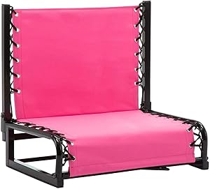 Naomi Home Zero Gravity Bench Riders Portable Stadium Seat Back Support Pink/Grande