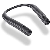 Neckband Bluetooth Speaker, Wireless Portable Bluetooth Speakers w/High Fidelity 3D Stereo Sound, 15 Hrs Playtime, 90g Lightweight, Wearable Speaker w/Built-in Mic for Home, Office and Outdoors