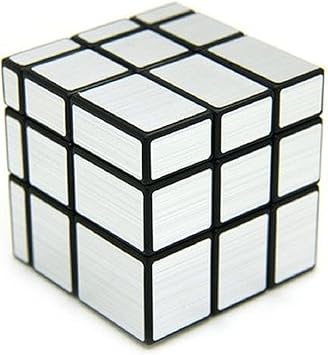 cubo rubik plateado