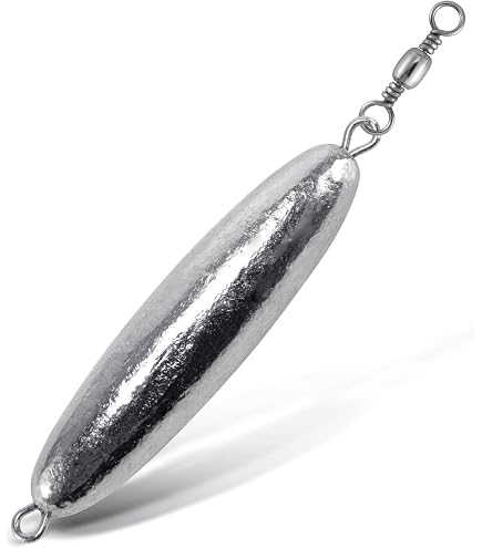 2-Pack Inline Torpedo Trolling Sinkers - Various Sizes, Lead Weights For Freshwater & Saltwater Fishing 4 thumbnail image