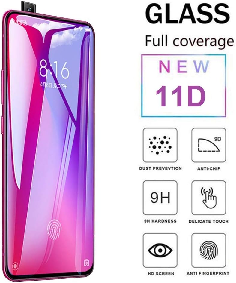 COMORO Premium Tempered Glass For Redmi K20 Pro Edge to Edge Protection 9H Hardness Cover Friendly Anti Scratch (Black) - Pack Of 1 (11D GLASS)