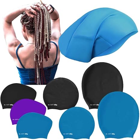 Swim Elite Large Silicone Swimming Cap For Long Extra Long Hair