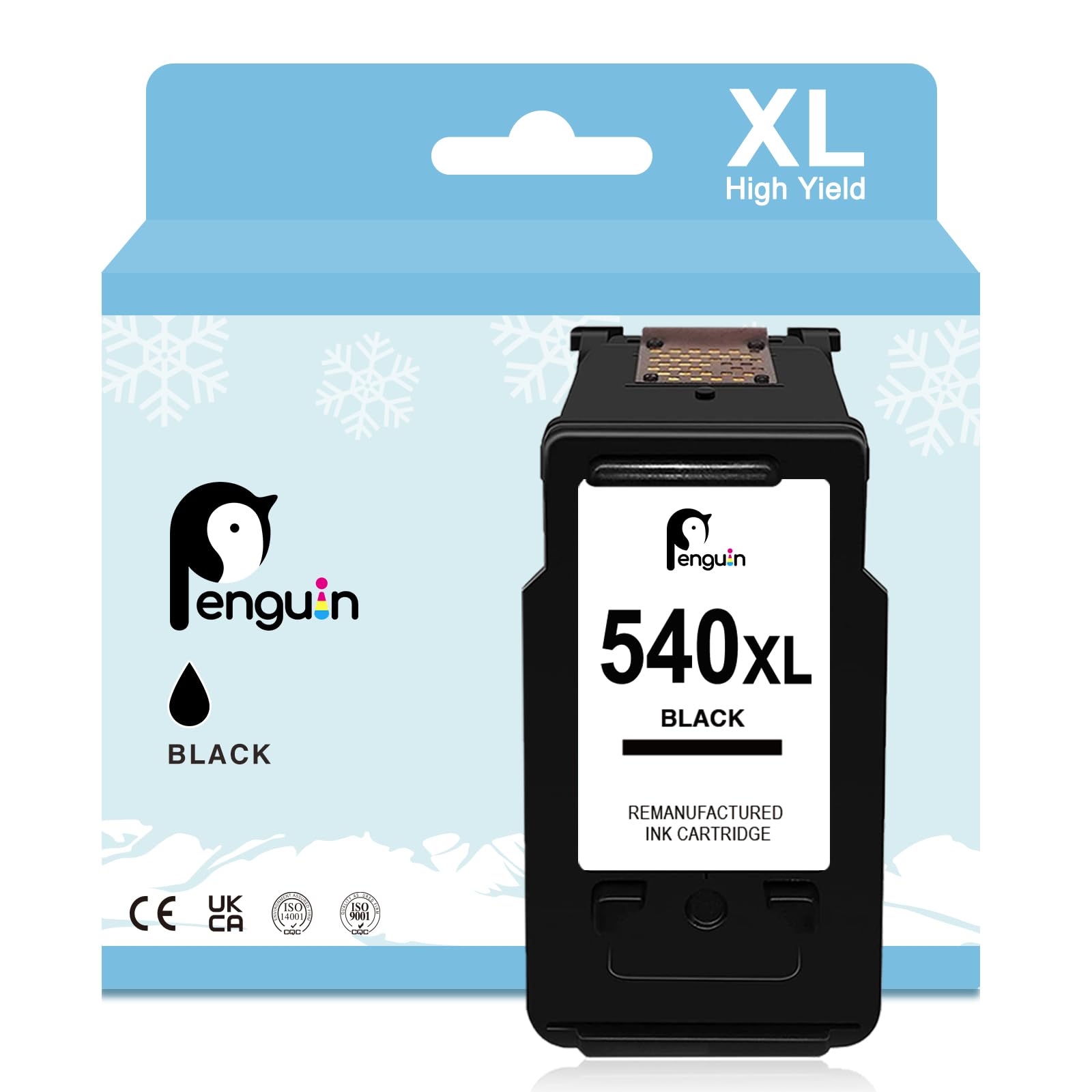Penguin PG-540XL Black Ink Cartridge Replacement Compatible with Pixma MG3650 MG3250 MG3550 TS5151 TS5150 MG4250 MG2150 MX475 MX395 MX375 MX435 MG2100 MG2250 MG3150 MG3200 MX530 for Canon 540 XL