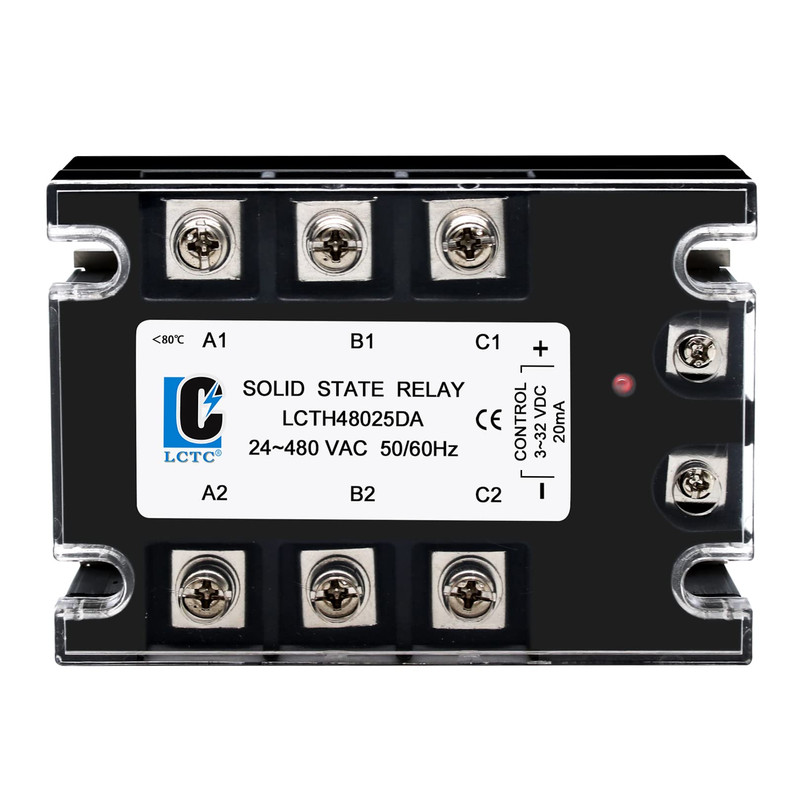 LCLCTC 3 Pole Phase Solid State Relay SSR-25DA DC