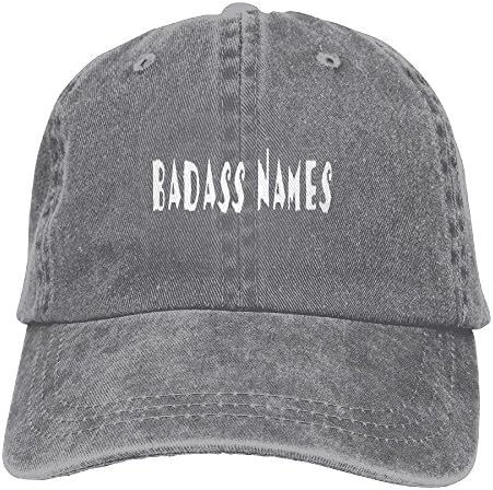 ZengShang Badass Names Adjustable Washed Cap Cowboy Baseball Hat Ash