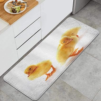 Amazon Nikivivi キッチンマット 洗える くちばしに優しい鳥の羽の兄弟と赤ちゃんアヒル ラグ キッチン カーペット 滑り止め 廊下敷き フロアマット 家 オフィス 流し 台所マット 45 X 1 Nikivivi キッチンマット