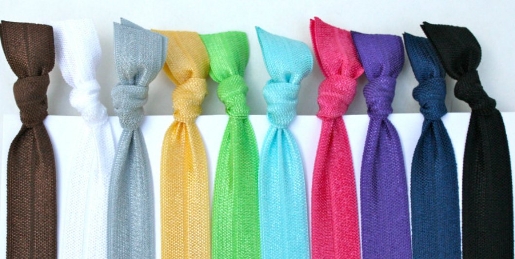 Amazon Com 10 Fabric Hair Ties Grab Bag No Dent Ponytails By