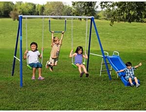 Flexible Flyer Fun Time Metal Swing Set 