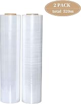 BOMEI PACK 2 Pack Industrial Clear Pallet Stretch Wrap 20mic 400mm x 260m view 2