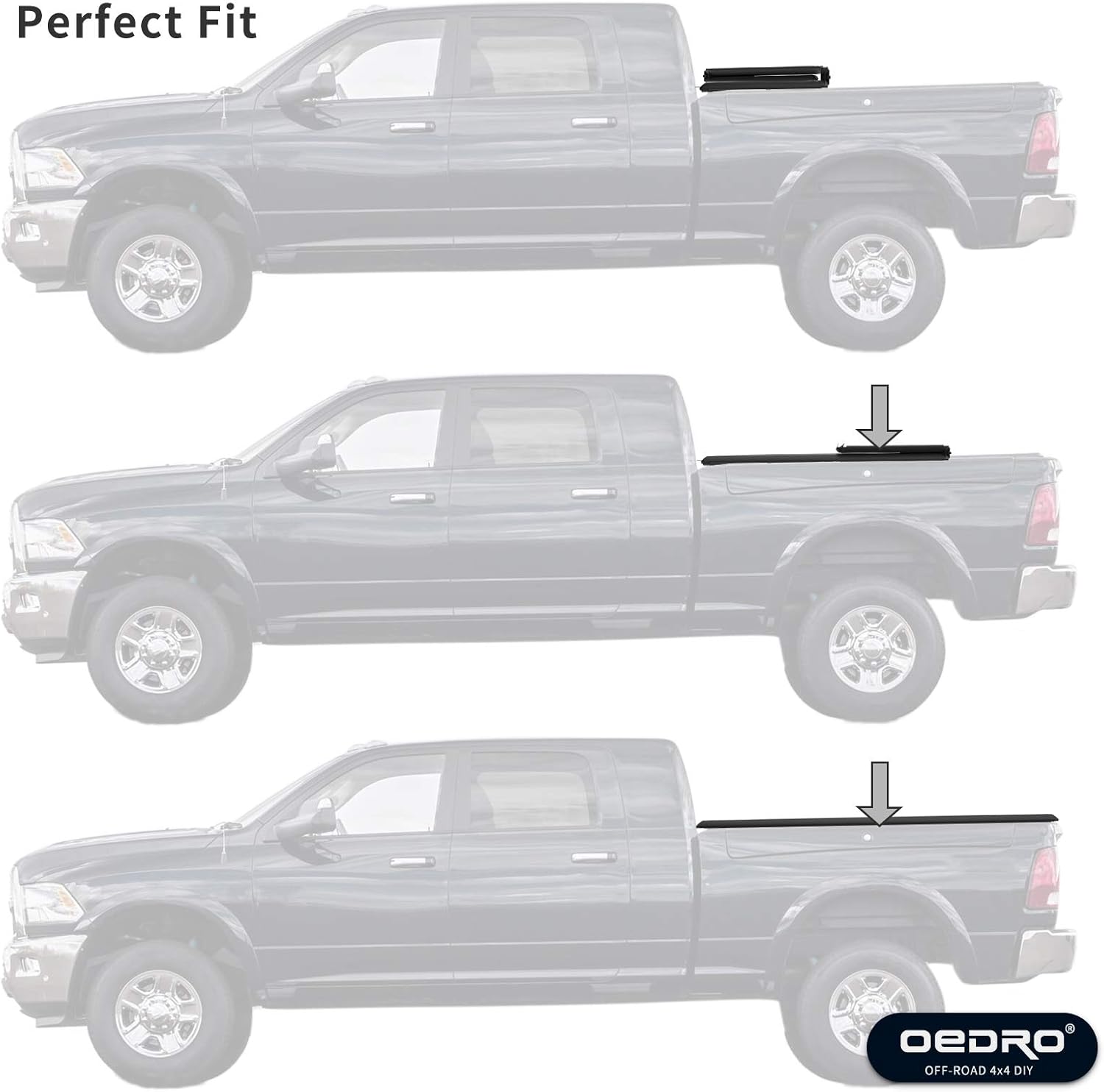 Fleetside 5 8 Feet Bed Oedro Tri Fold Truck Bed Soft Tonneau Cover Compatible With 2019 Chevy Silverado Gmc Sierra 1500 New Body Style Tonneau Covers Automotive