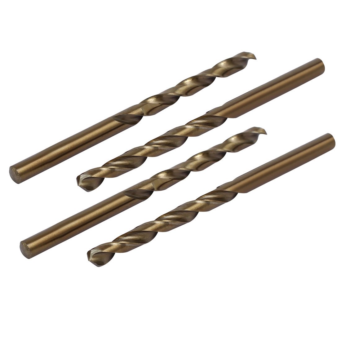 Sourcingmap 5.1mm Drilling Dia Straight Round Shank HSS Cobalt Metric Twist Drill Bit 4pcs