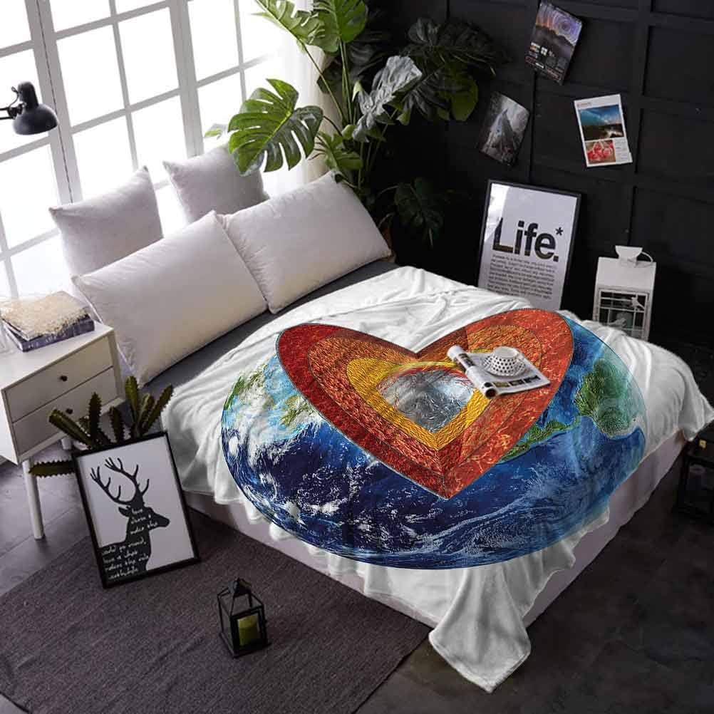 Bed Blanket Earth Lightweight AntiStatic Throw Earth Inner Core