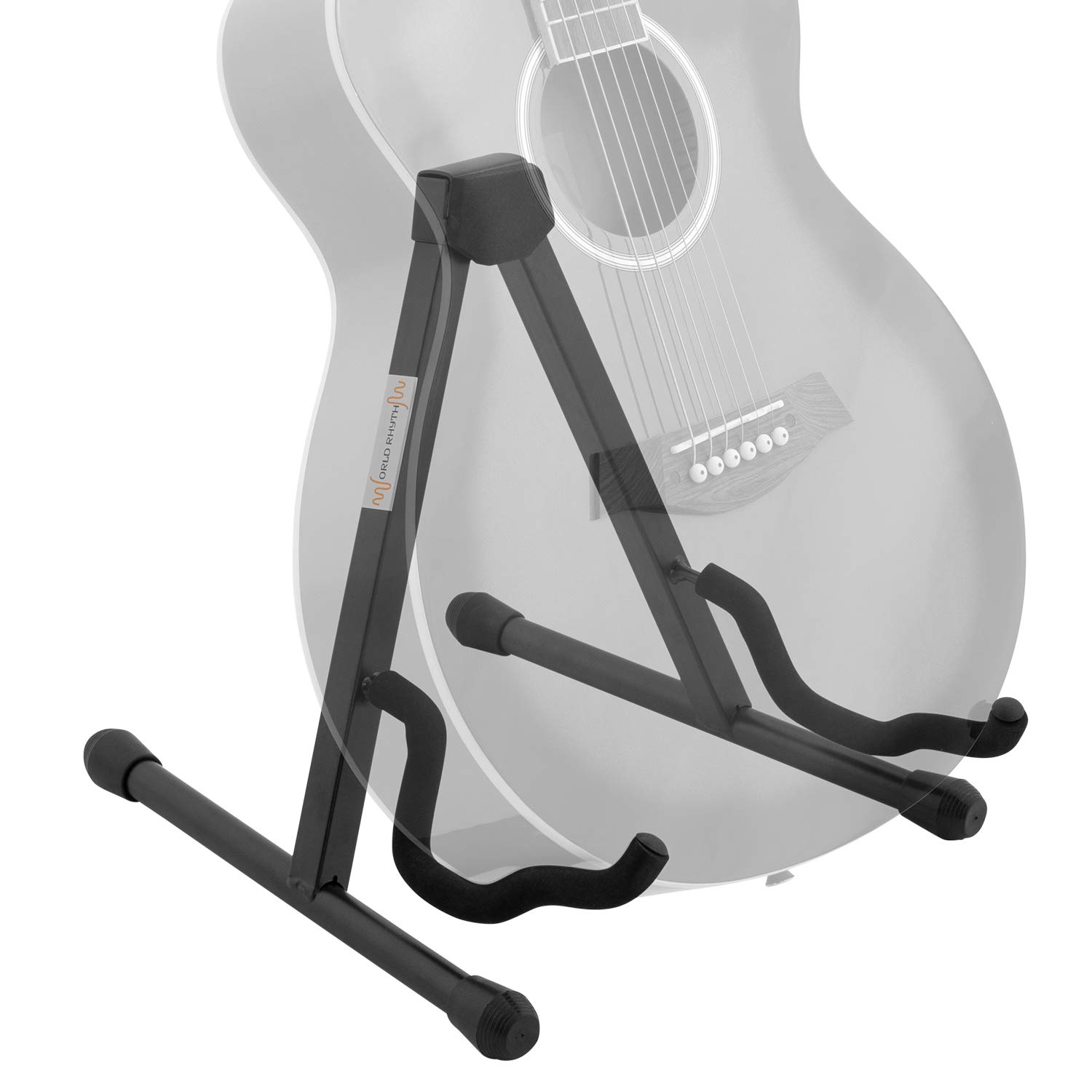 World Rhythm A-Frame Guitar Stand - Body Guitar Stand for Acoustic, Classical, Electric and Bass Guitars
