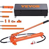 VEVOR 20 Ton Porta Power Kit, Portable Hydraulic Jack with 4.6 ft/1.4 m Oil Hose, Car Frame Repair Tool with Storage Case for